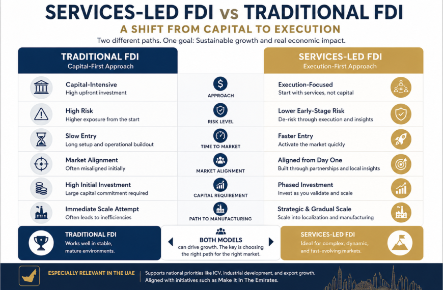 Discover the key differences between services-led FDI and traditional FDI. Learn how execution-driven investment models reduce risk and accelerate market entry.